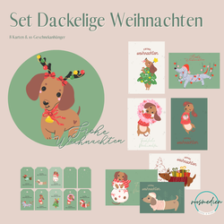 Set "Dackelige Weihnachten"